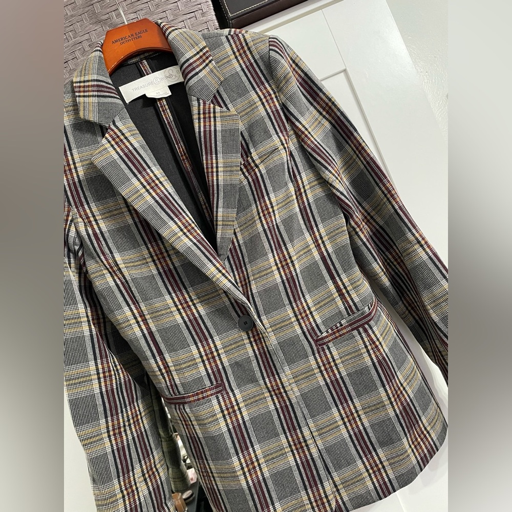 Treasure & Bond Menswear Plaid Blazer - XS - Picture 7 of 7